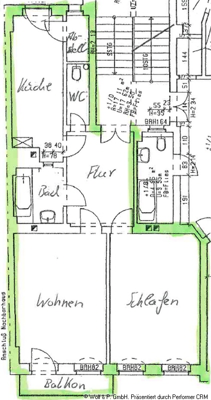 Grundriß WE 4, 1OG re Grundriß WE 4, 1OG re