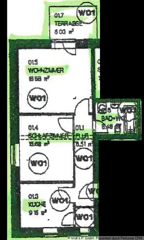 Grundriß WE 1 Grundriß WE 1