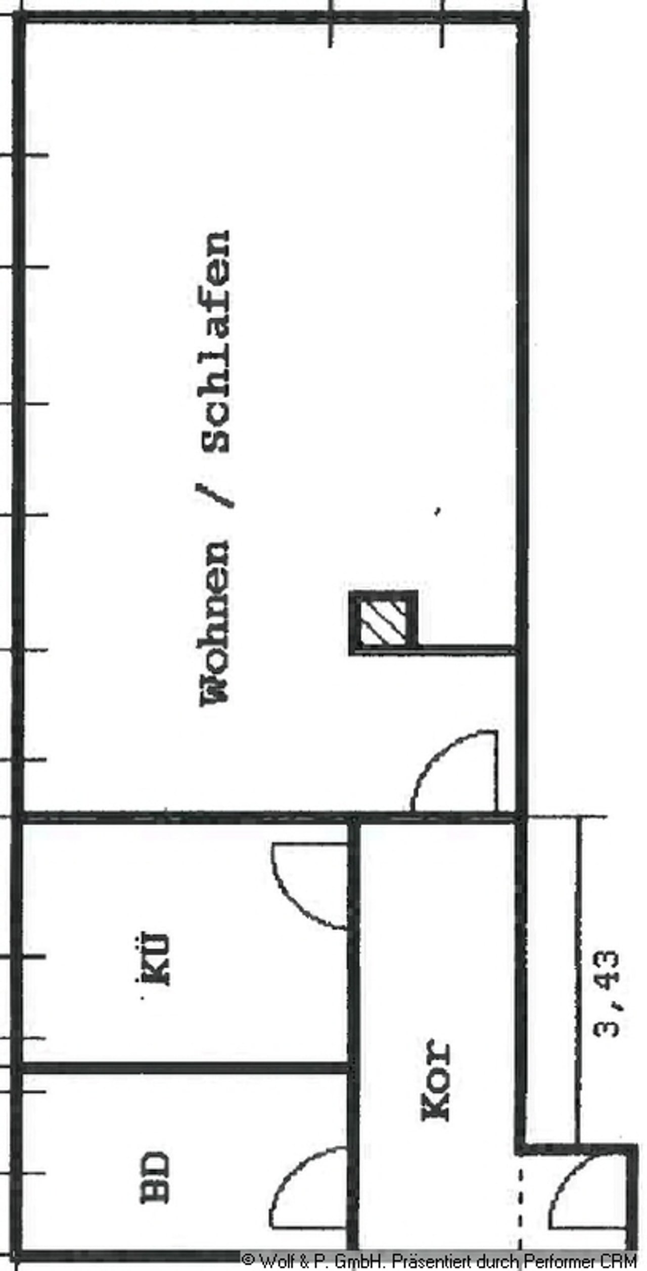 Grundriß WE 9, DG mitte Grundriß WE 9, DG mitte