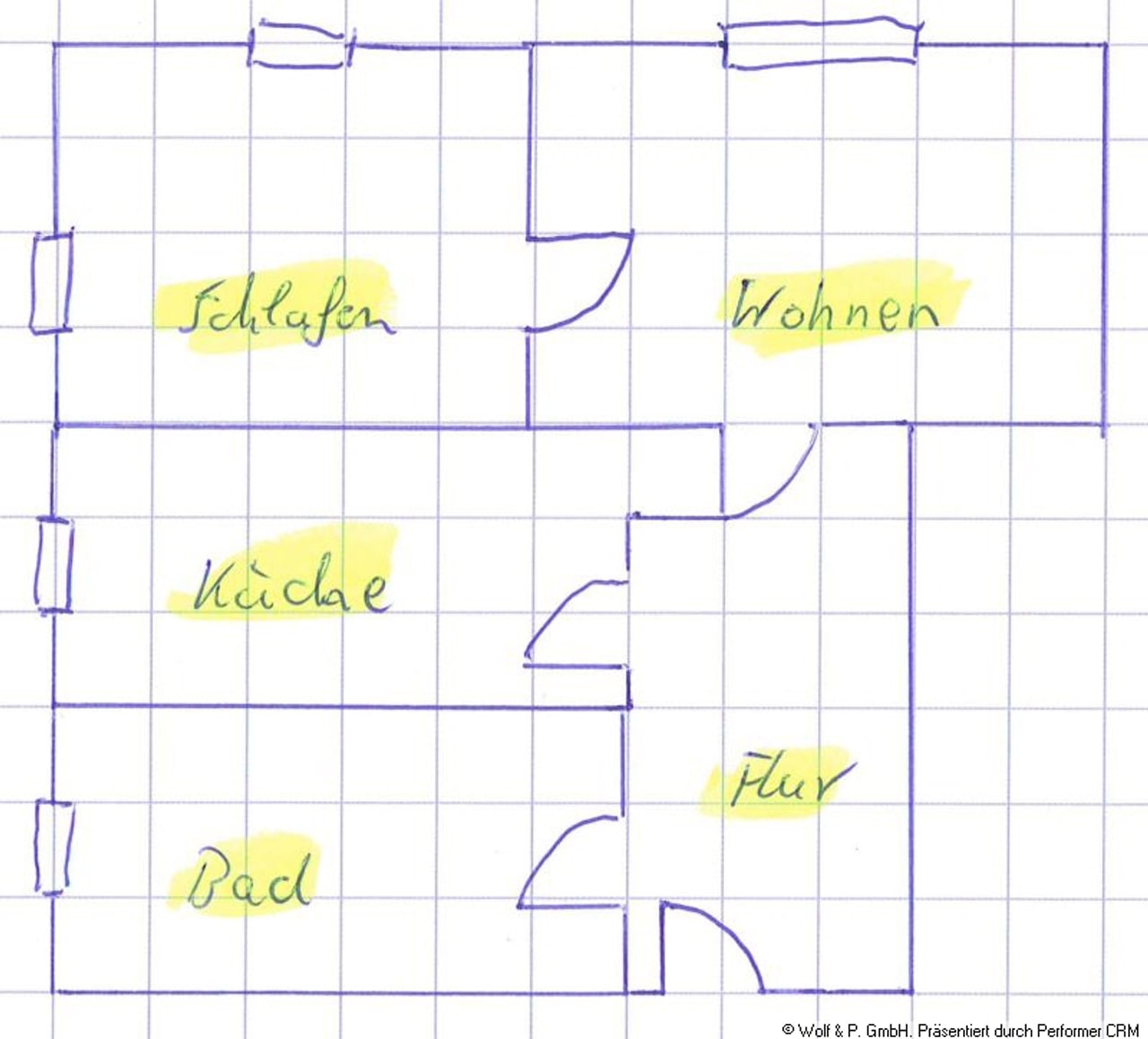 Grundriß WE 5